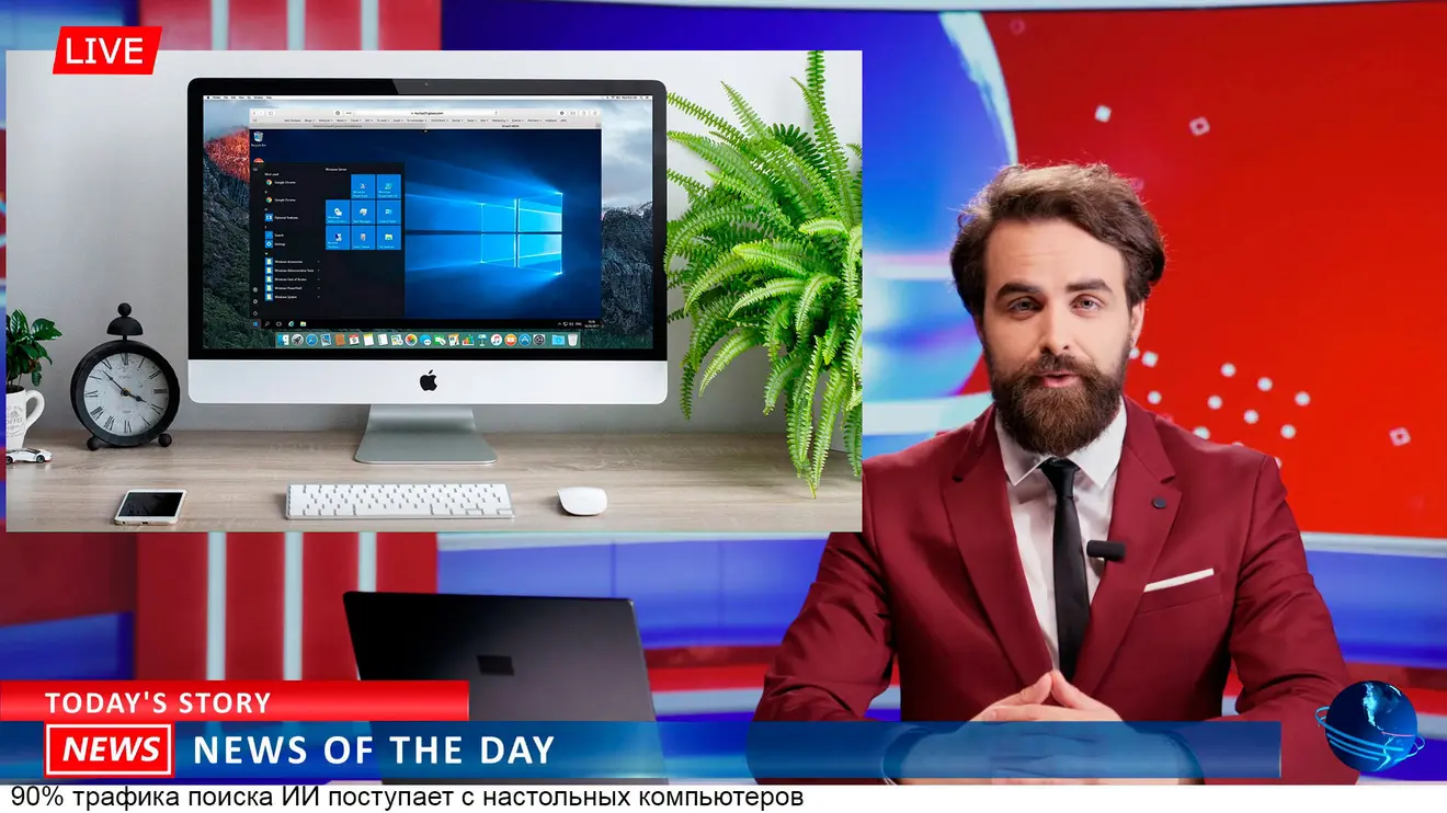 90% трафика поиска ИИ поступает с настольных компьютеров