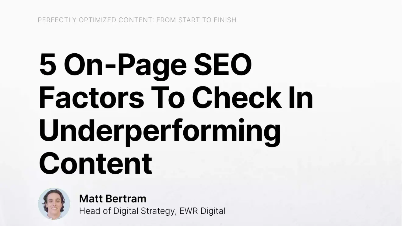 5 факторов внутренней оптимизации SEO