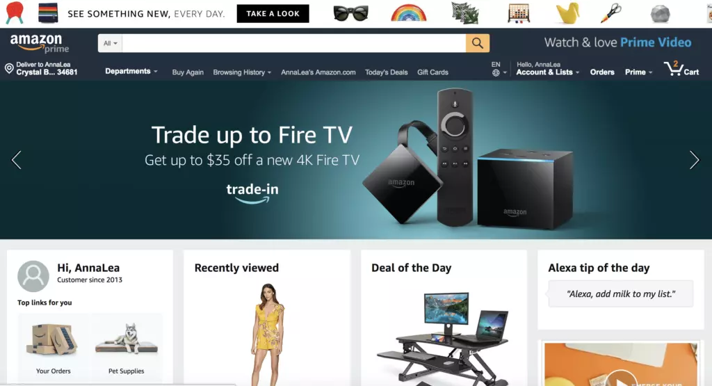 Amazon – отличный пример адаптивного веб-дизайна